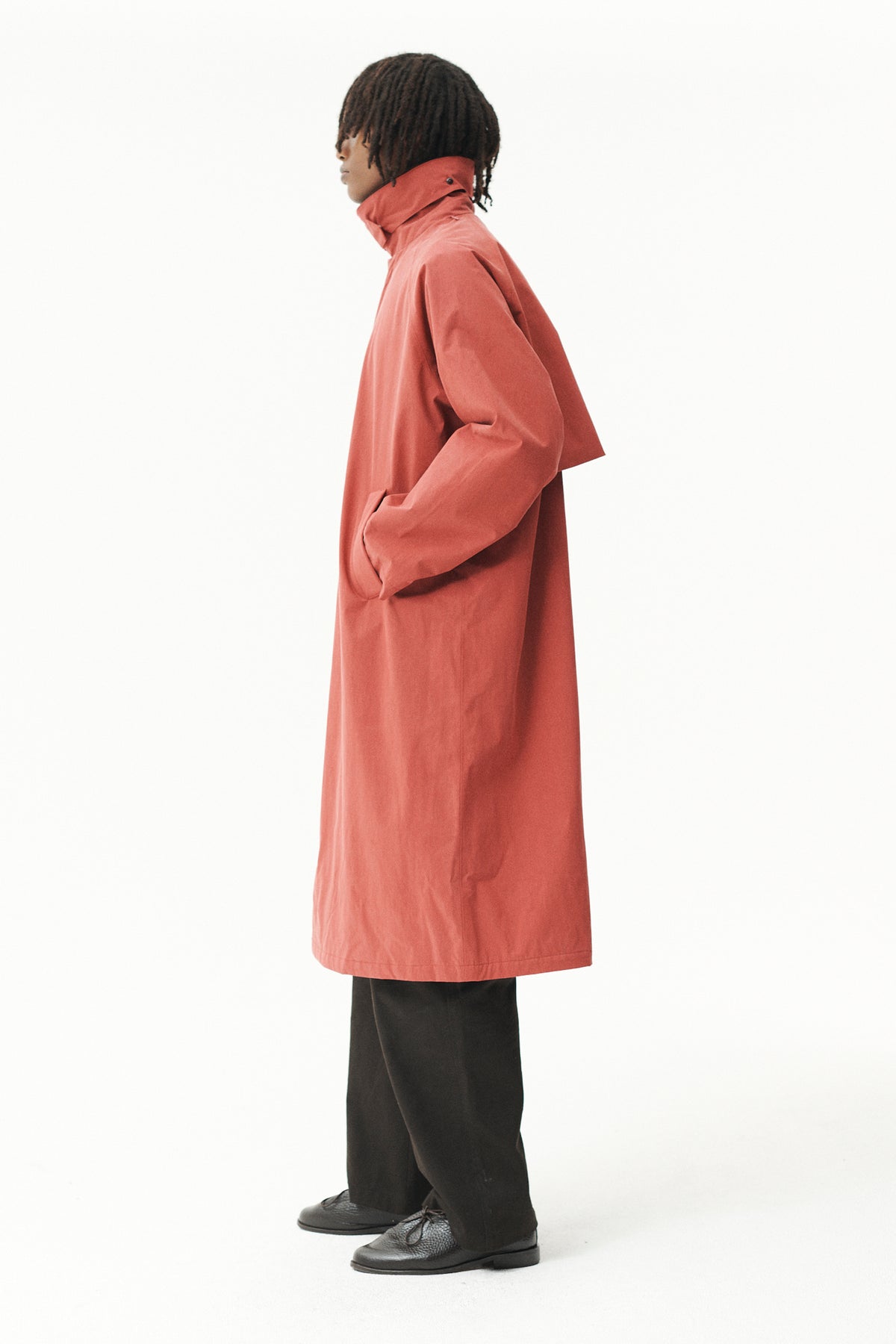 LONG COACH WASHED TENCEL CORDU AW26 FADED CHERRY
