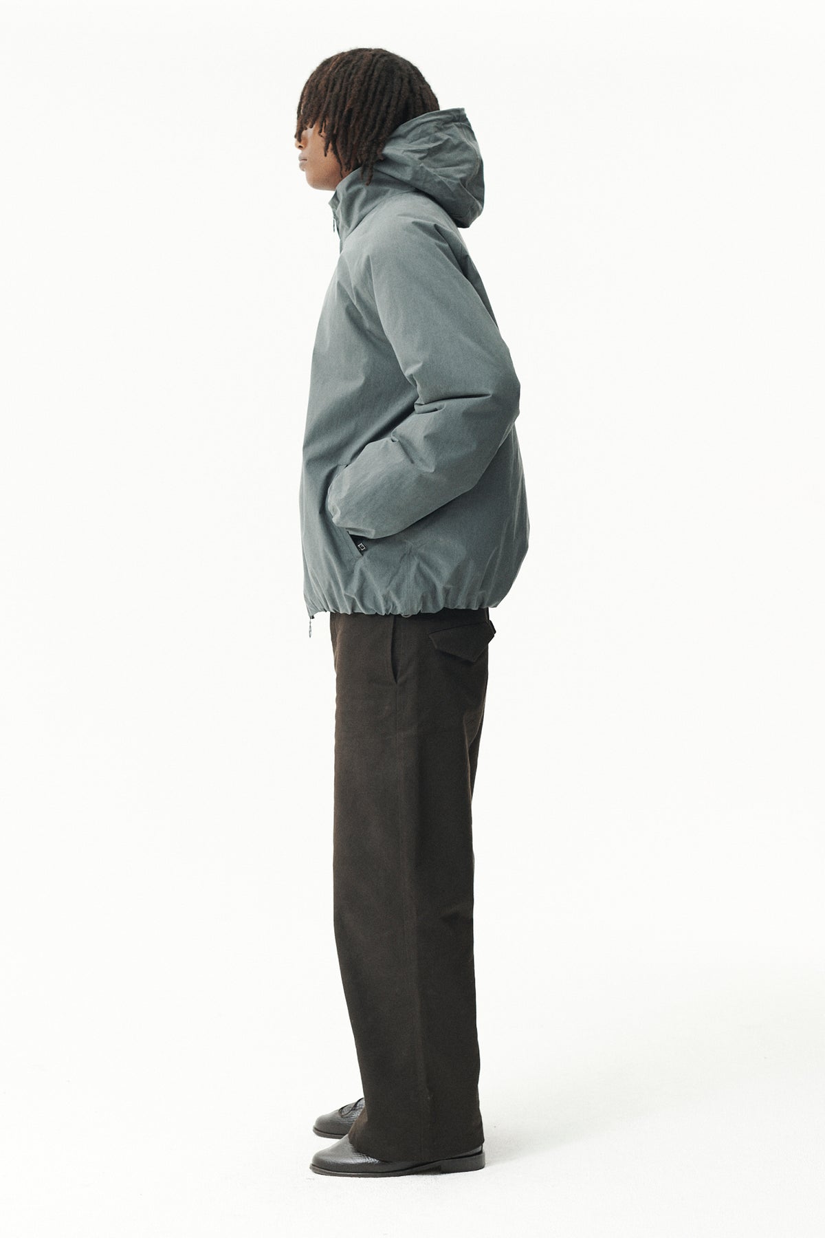 SHORT TRACKER WASHED TENCEL AW26 FADED GREY