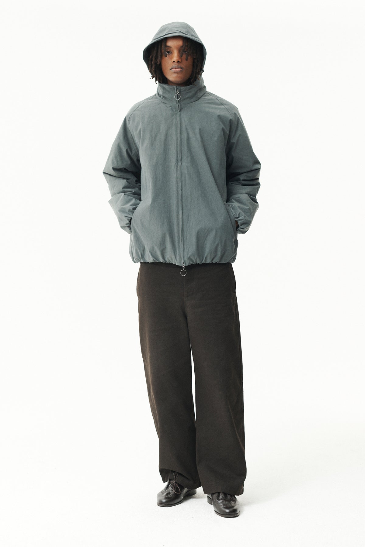 SHORT TRACKER WASHED TENCEL AW26 FADED GREY