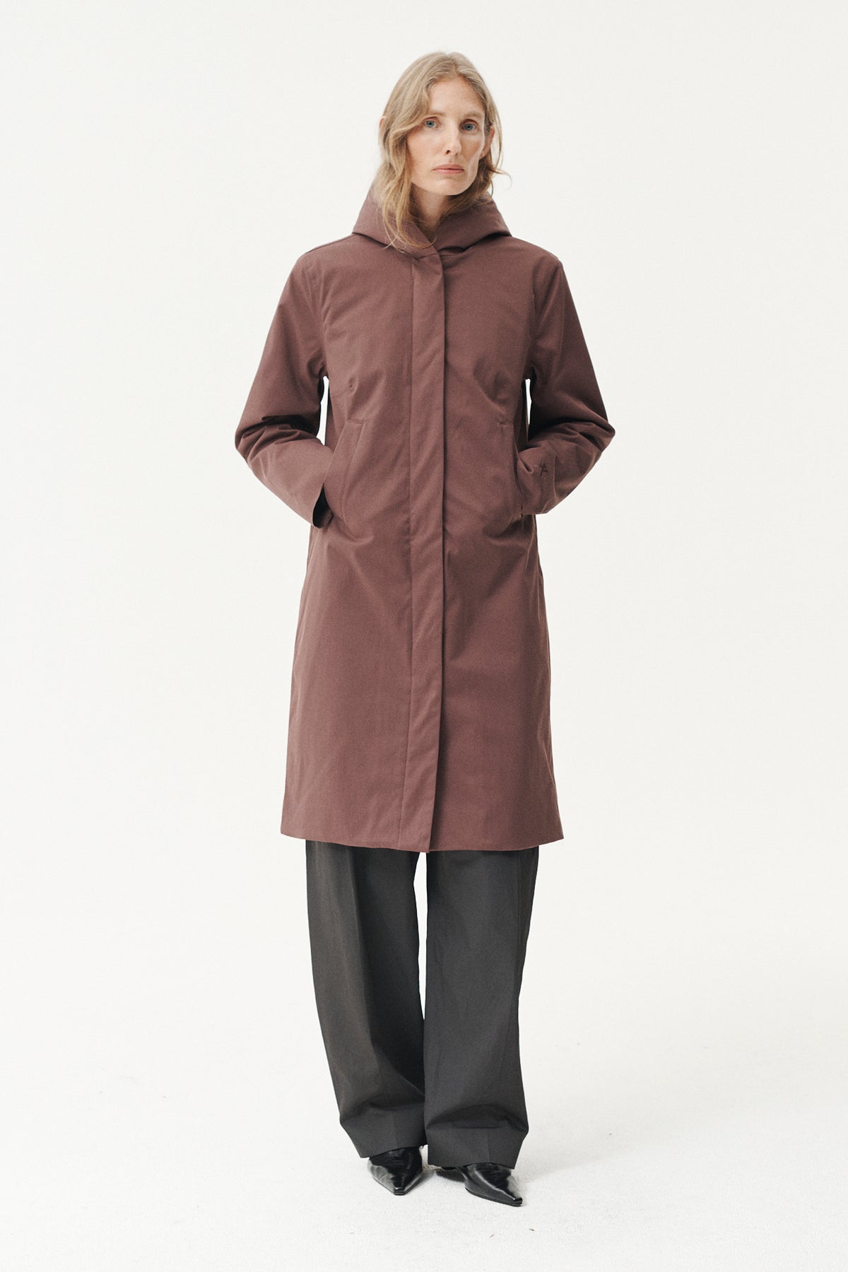 NOT SO LONG TUBE NIN SPIN TWILL AW26 PLUM