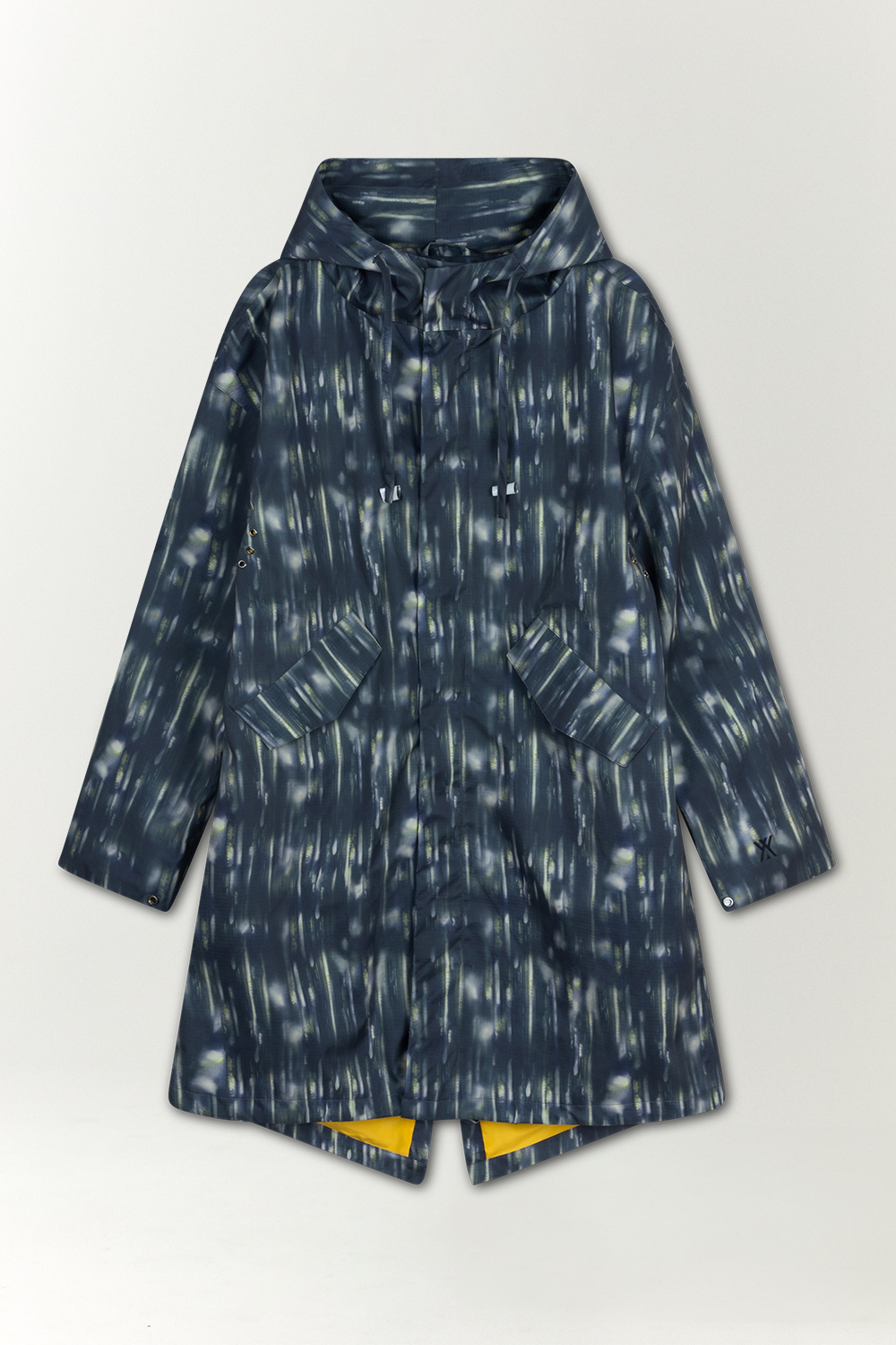 PARKA MET CAPUCHON VISTALEN PRINT SS'24 MARINE 