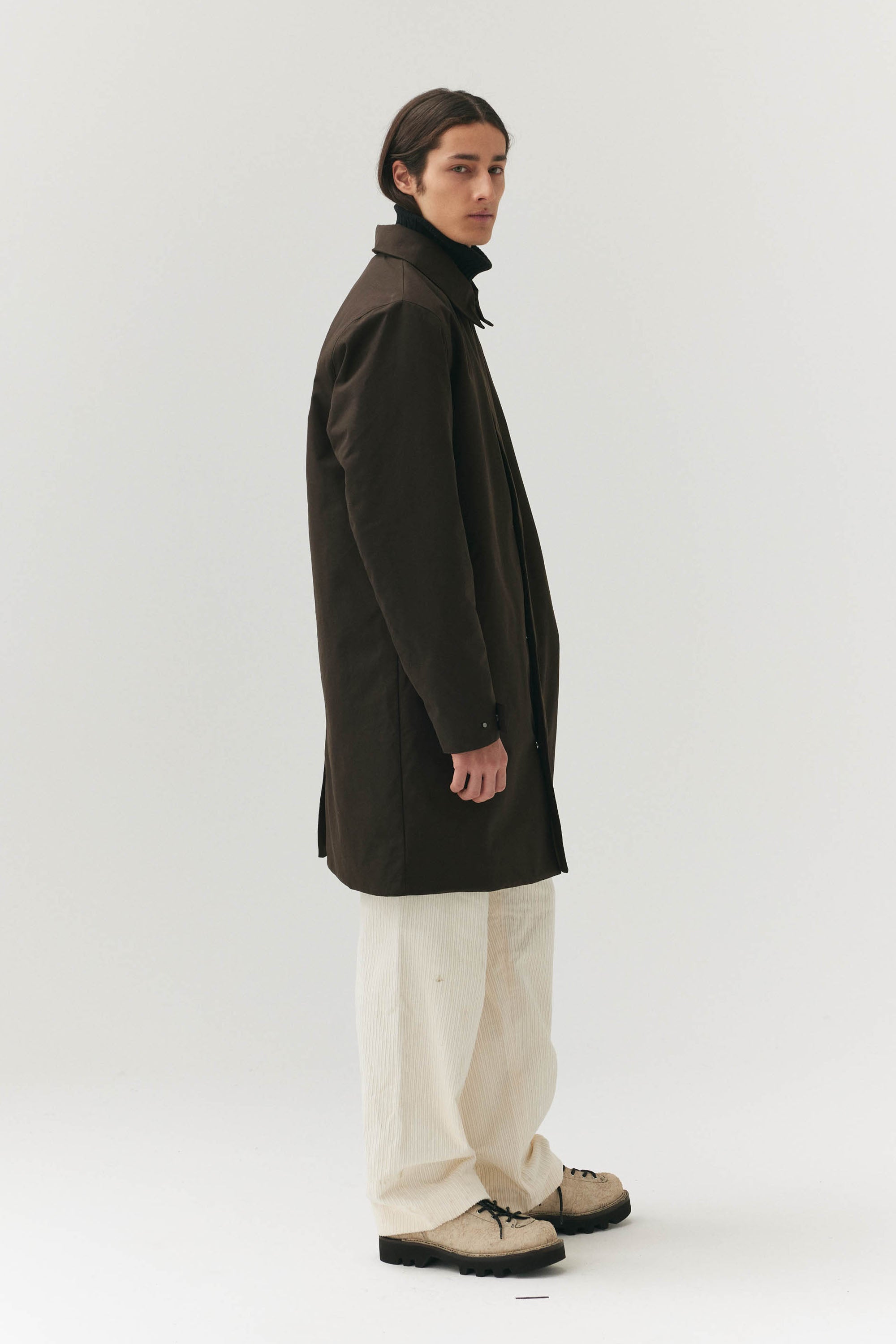 LONG DONG POLYRAYON WOOL LOOK AW24 CHESTNUT