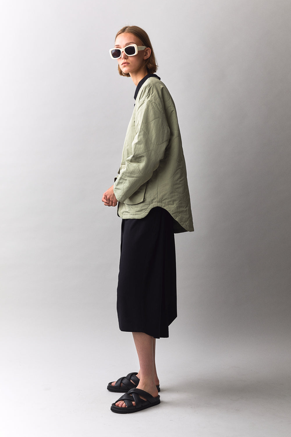 GEWATTEERDE VOERING DAMES SS23 BEIGE