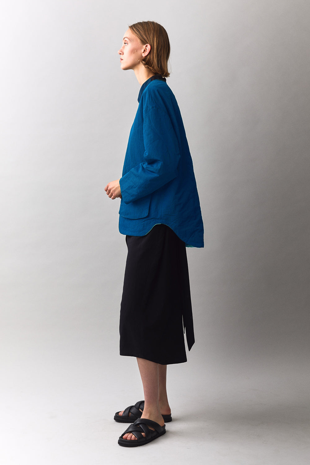 GEWATTEERDE VOERING DAMES SS23 BLAUW